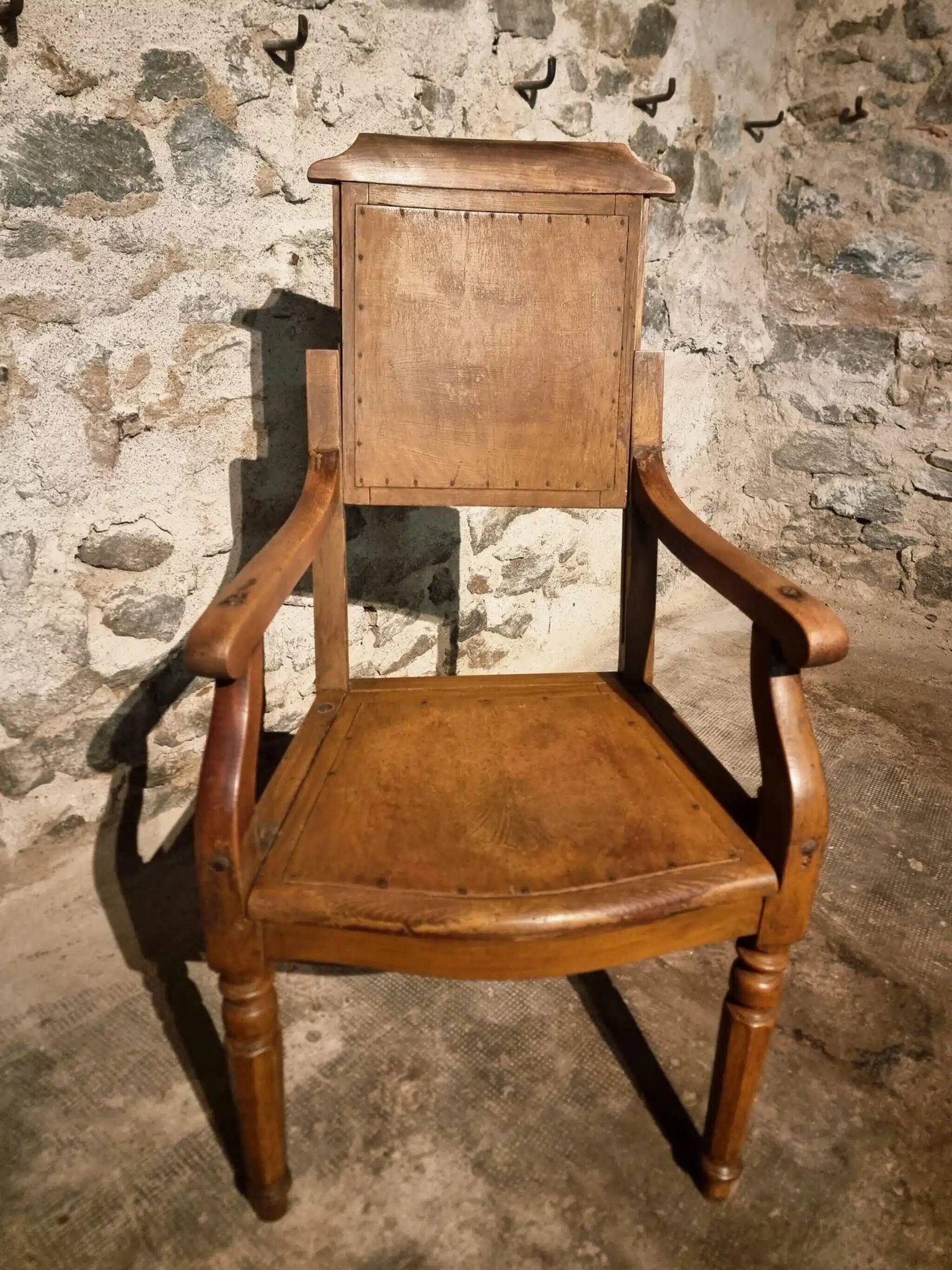 Antique French barber's chair, early 1900s