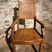 Antique French barber's chair, early 1900s