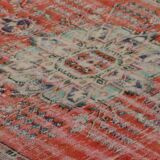 One-of-a-kind turkish handwoven vintage rug - rustic vintage charm 301x 184 cm