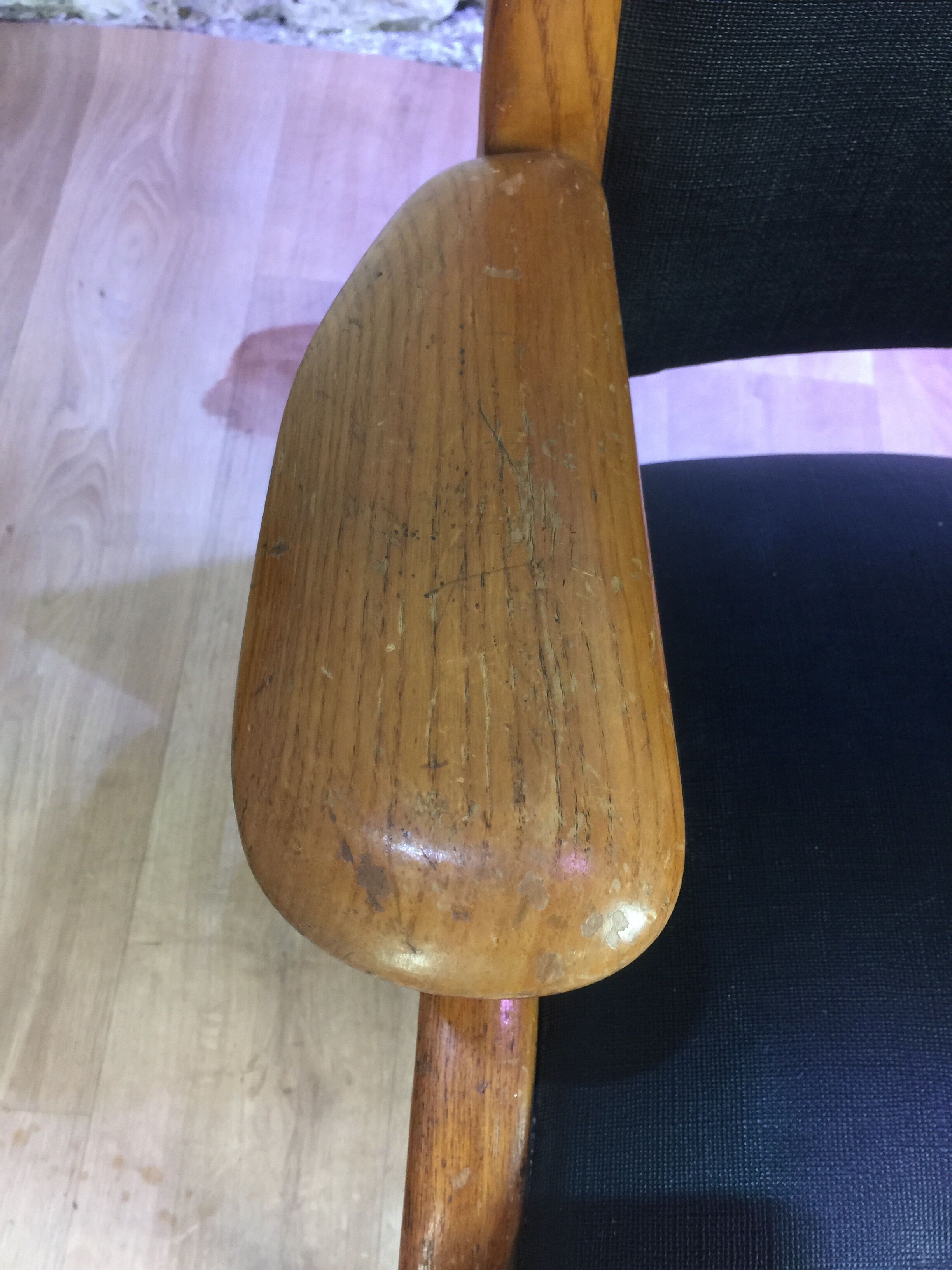 Pair of Bow Wood armchairs 1950s