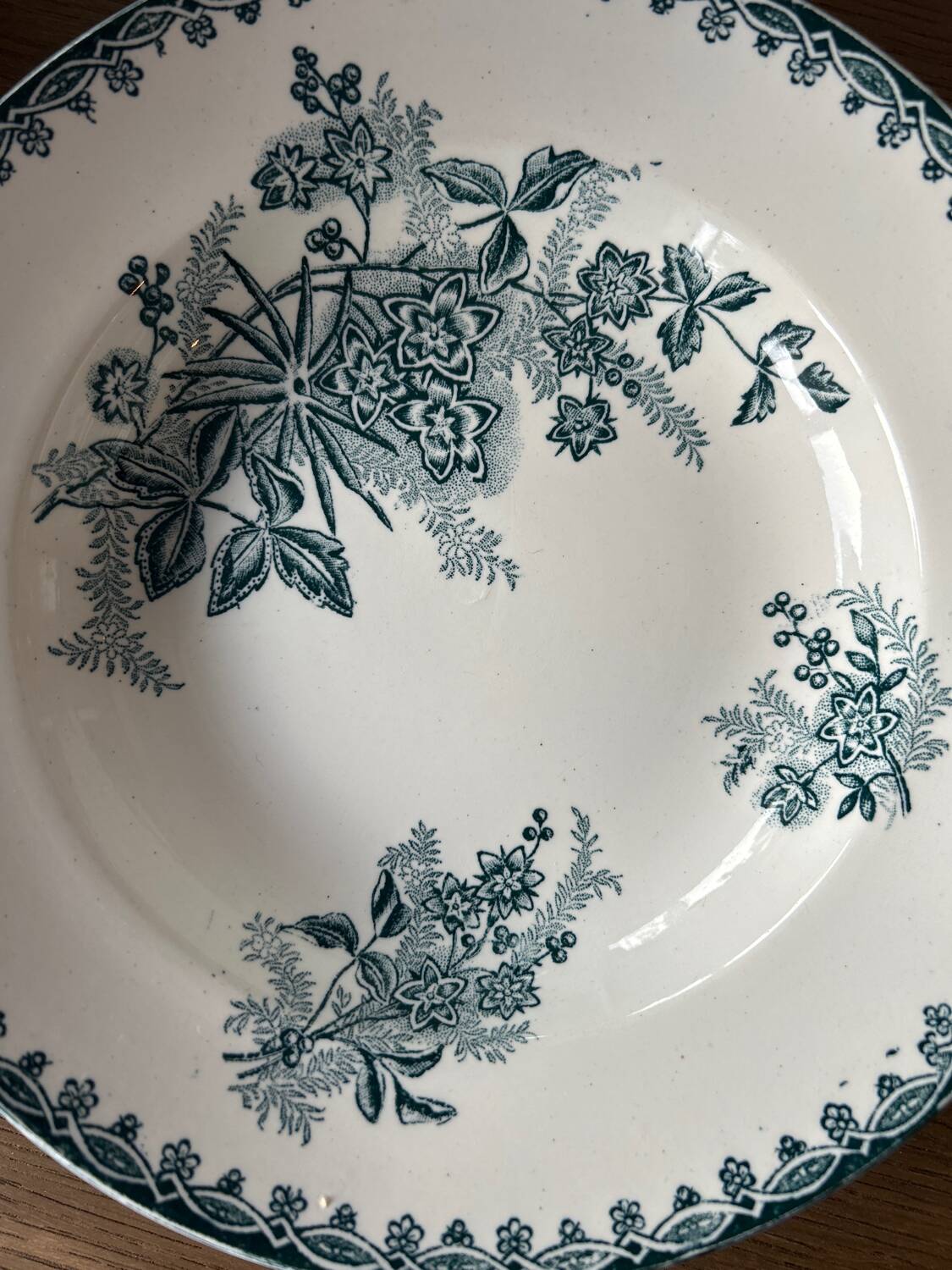 Assiettes en terre de fer Sarreguemines Margot