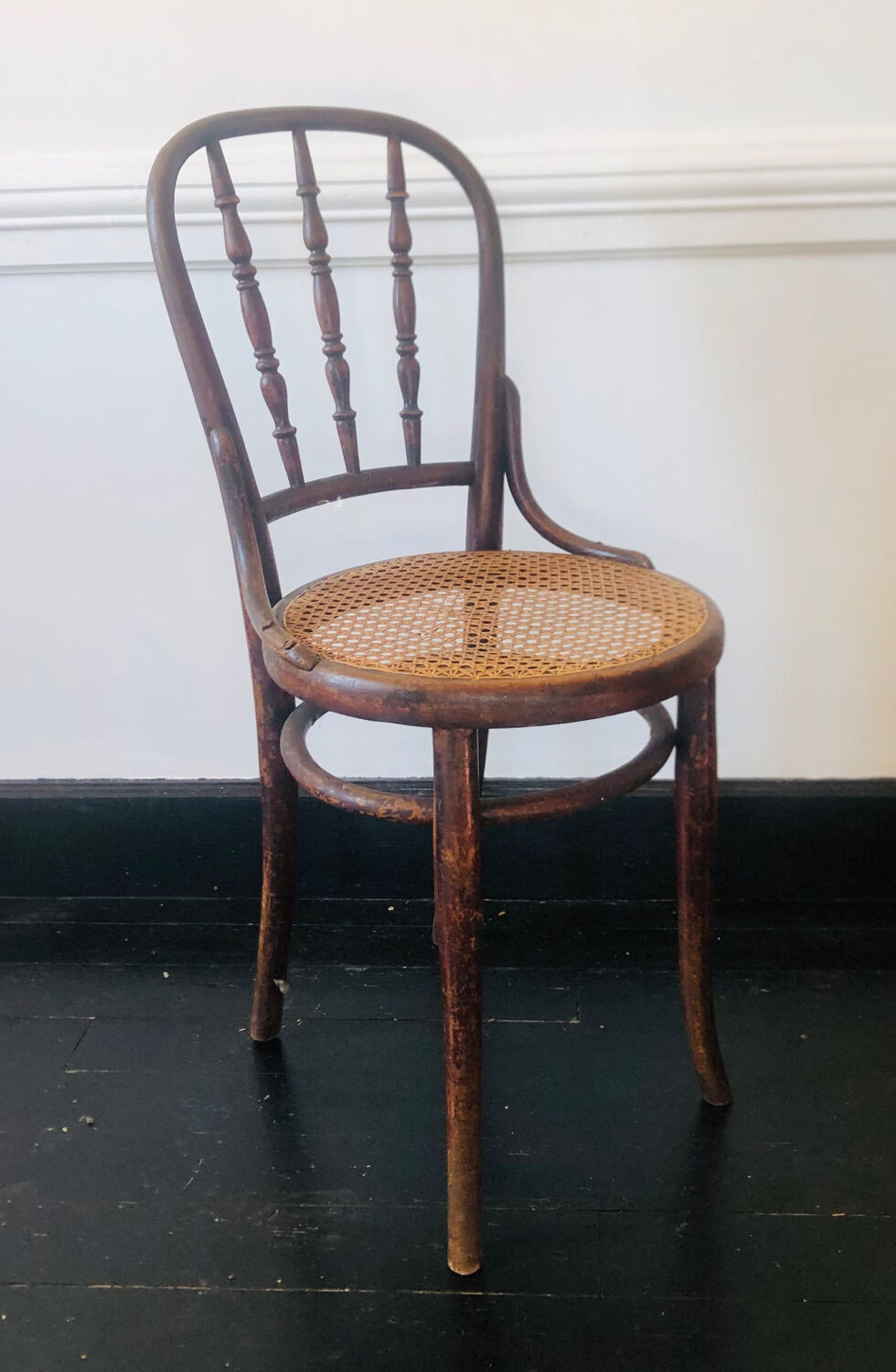 Pair of bistro chairs signed Thonet