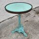 Round green marble and cast iron bistro table no. 9