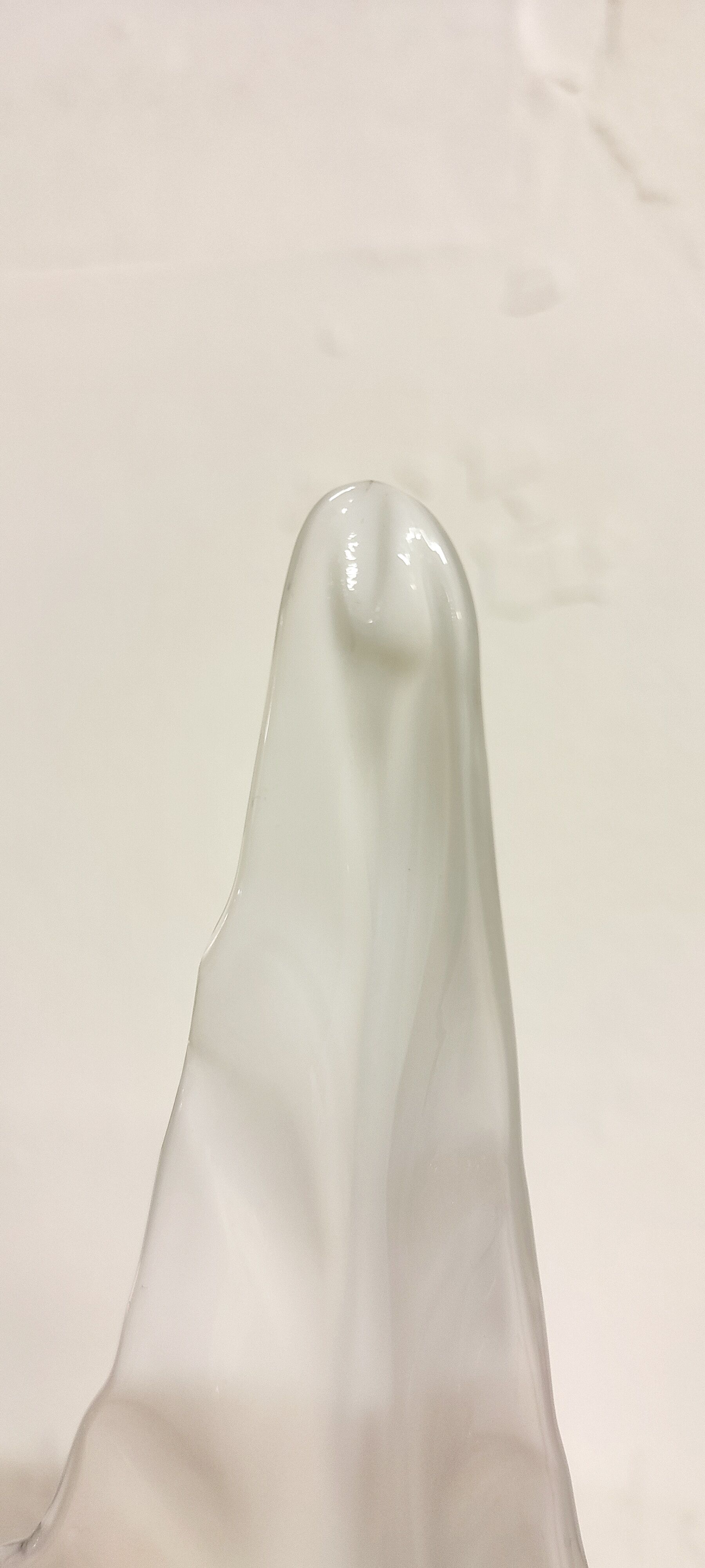 Pair of table lamps calla lily "Franco Luce" murano glass. Italy 1960s.