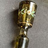 Amber crystal enamel and gilded liquor service