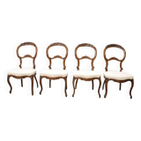 Chaises De Salle à Manger En Noyer, XIXe Siècle
