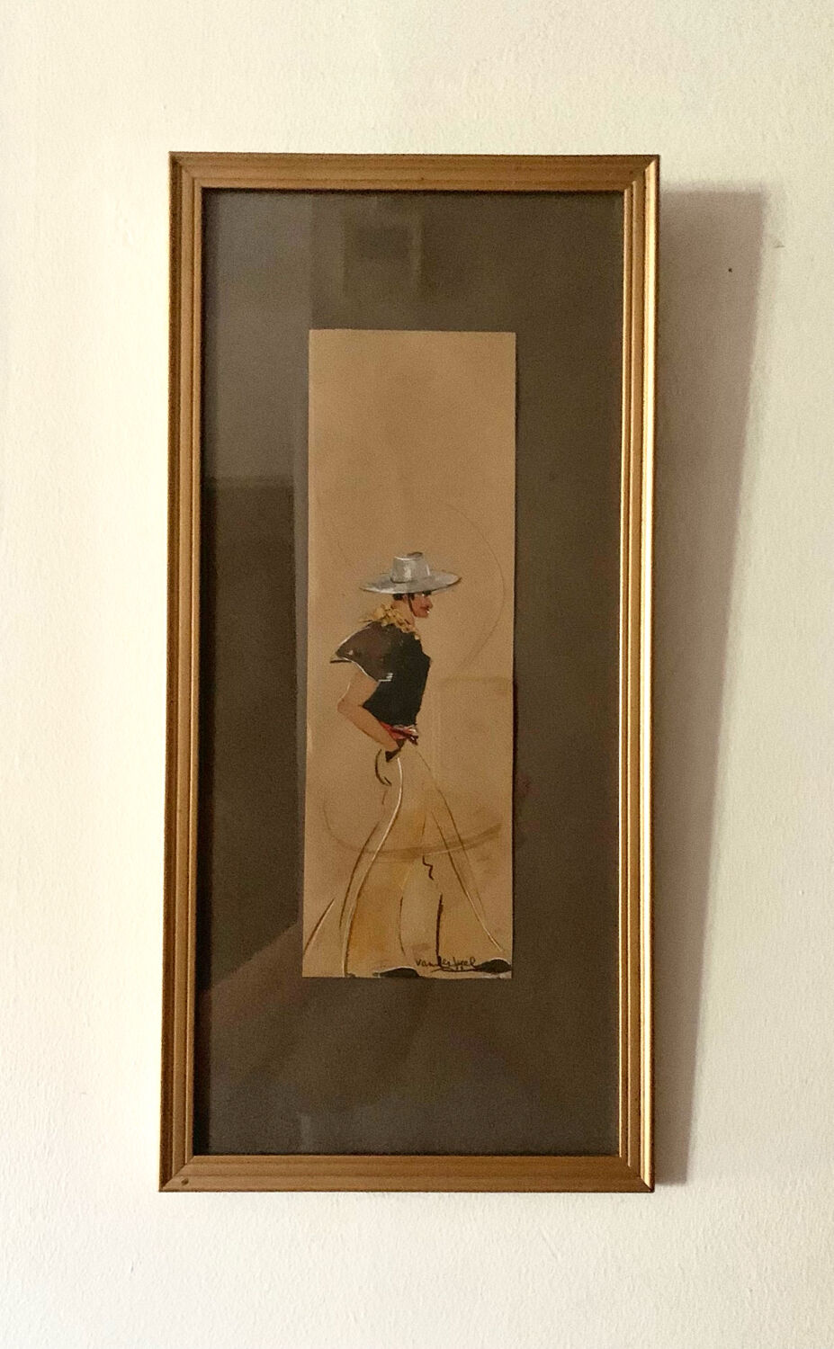 Watercolor drawing "cowboy"