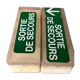 Set of 2 blocks emergency exit 90s