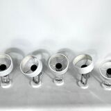 Stilnovo Milano, set of five orientable wall lights from 50s
