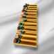 Set of twelve Vallauris majolica vegetable knife holders, 1950
