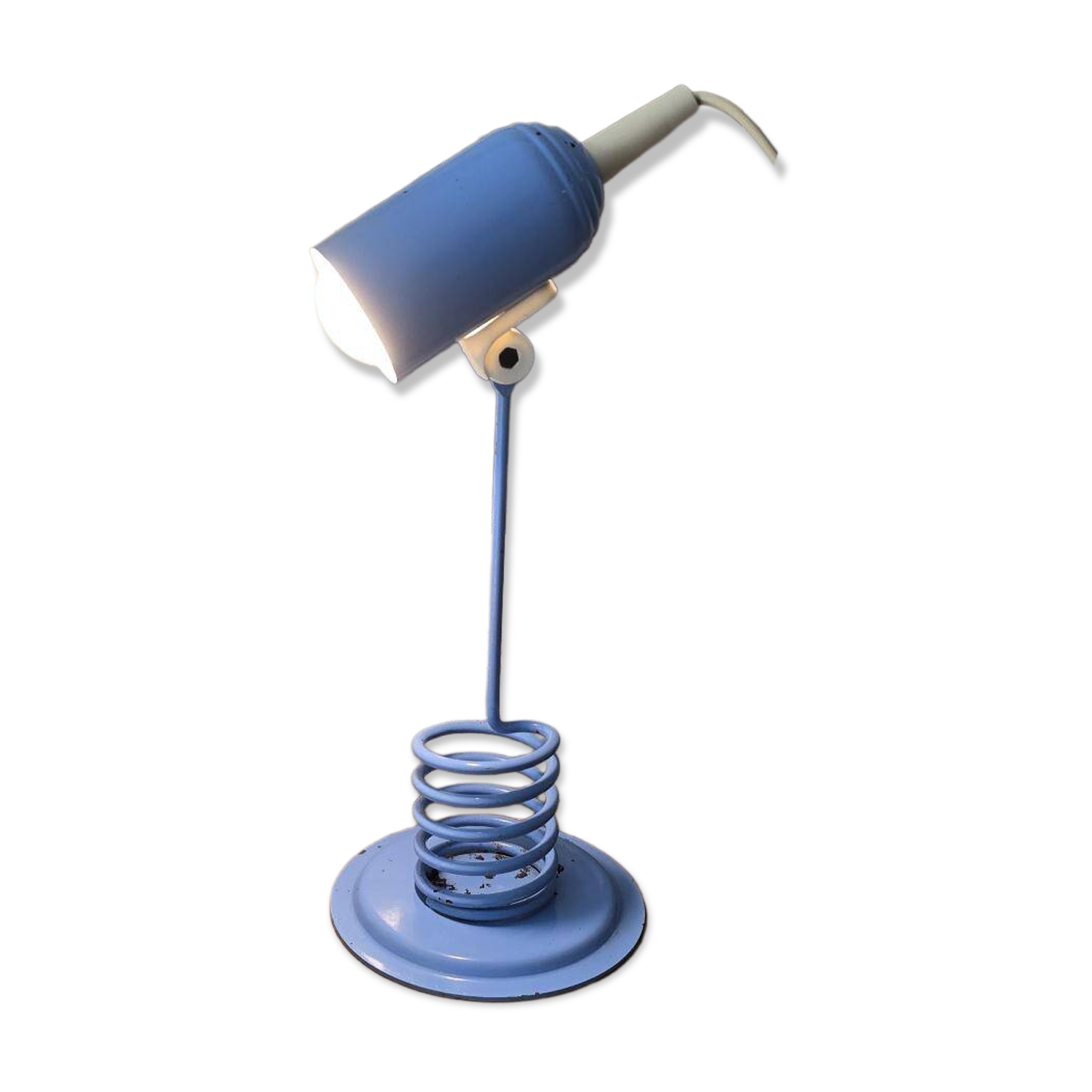Space Age lamp in blue metal – 70s