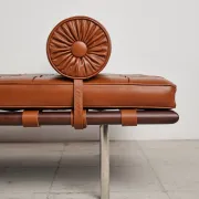 Meridian Barcelona in leather by Mies van der Rohe, Knoll International