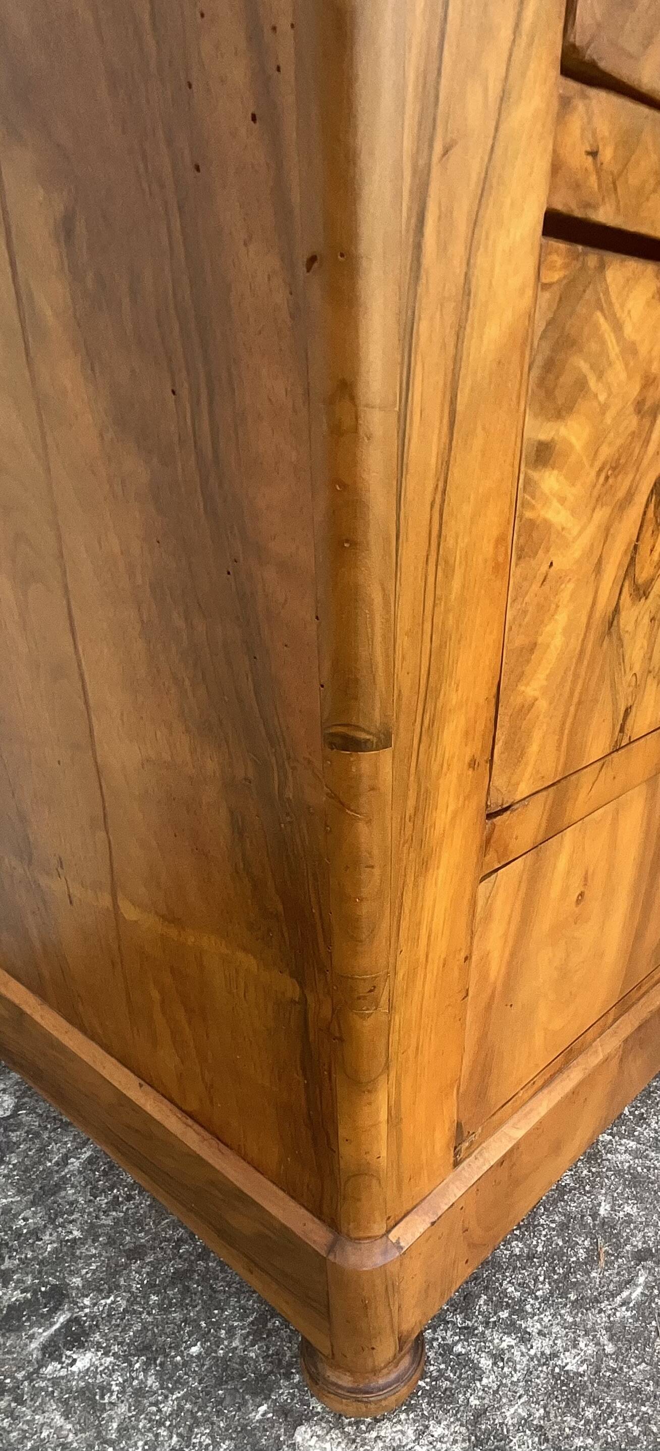 Louis-Philippe commode in walnut burl with pink marble – 19th century