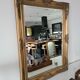 Vintage gold stucco mirror 14x29cm
