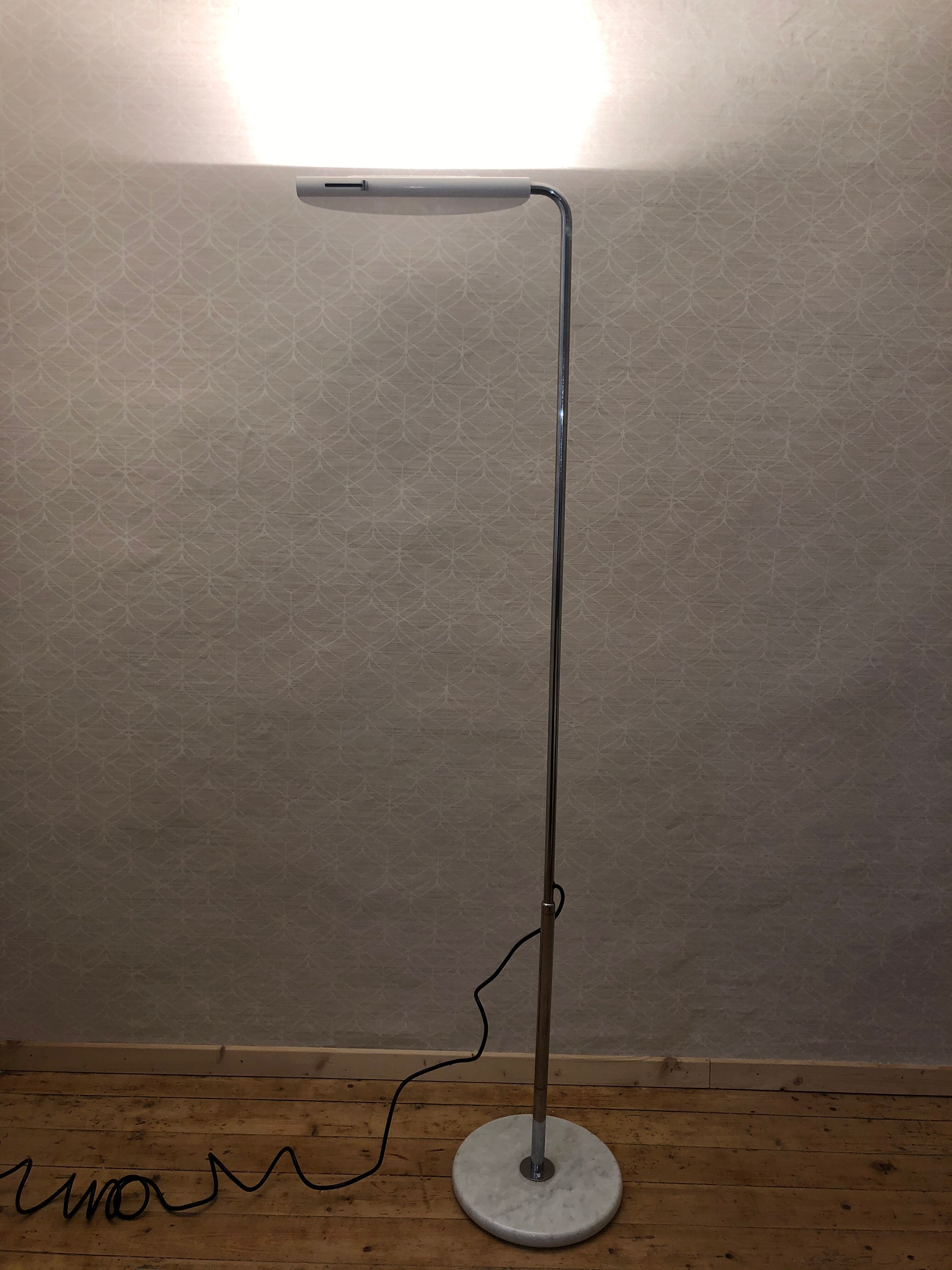 Halogen lamppost Bruno Gecchelin model Mezzaluna editor Skipper 1970