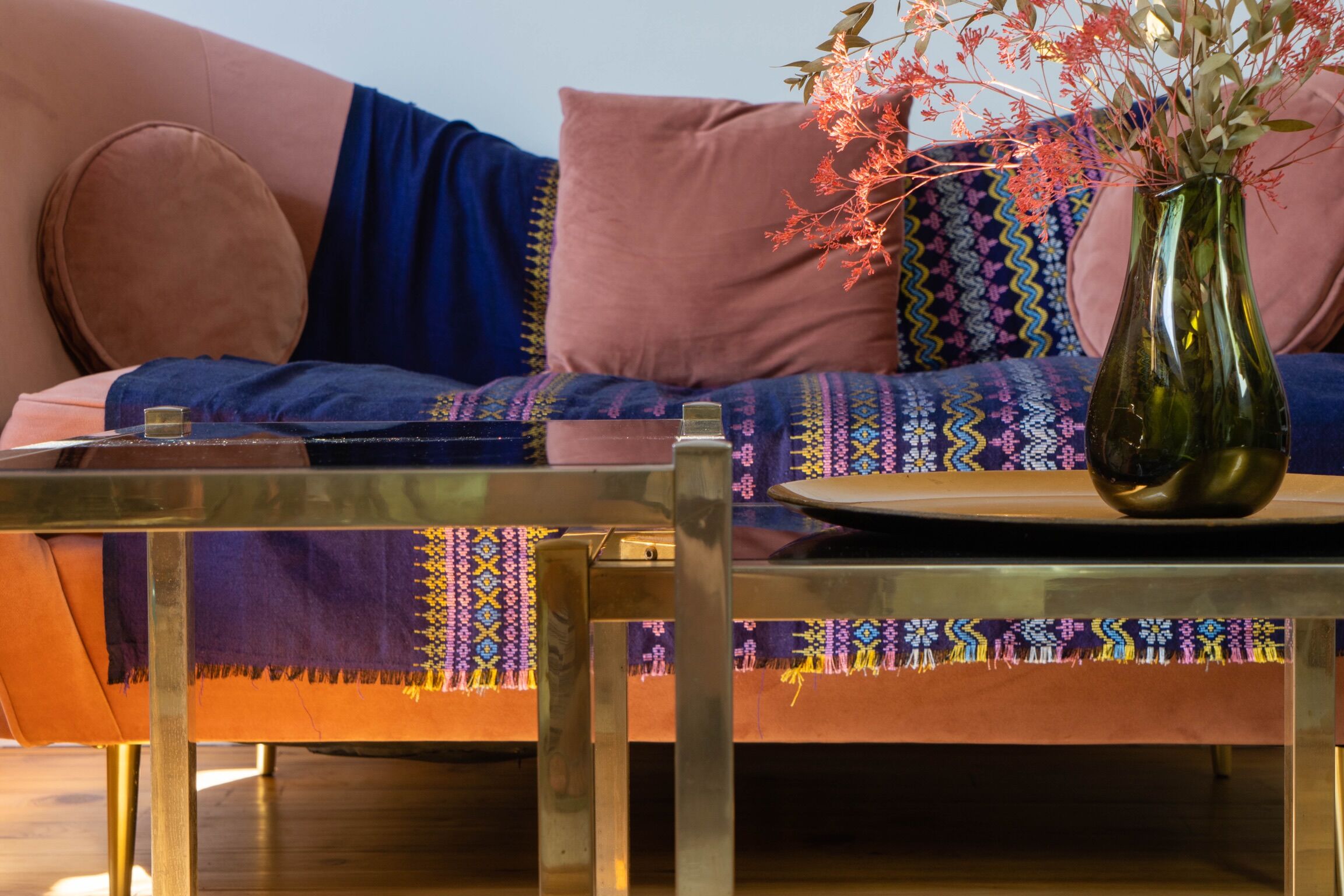 Brass nesting coffee tables