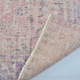 Vintage Pink Floral Wool Carpet sku 3210
