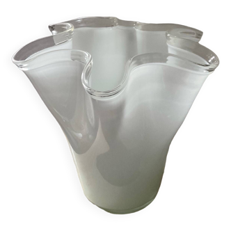 Grand vase mouchoir Venini « Fazoletto »en verre de Murano