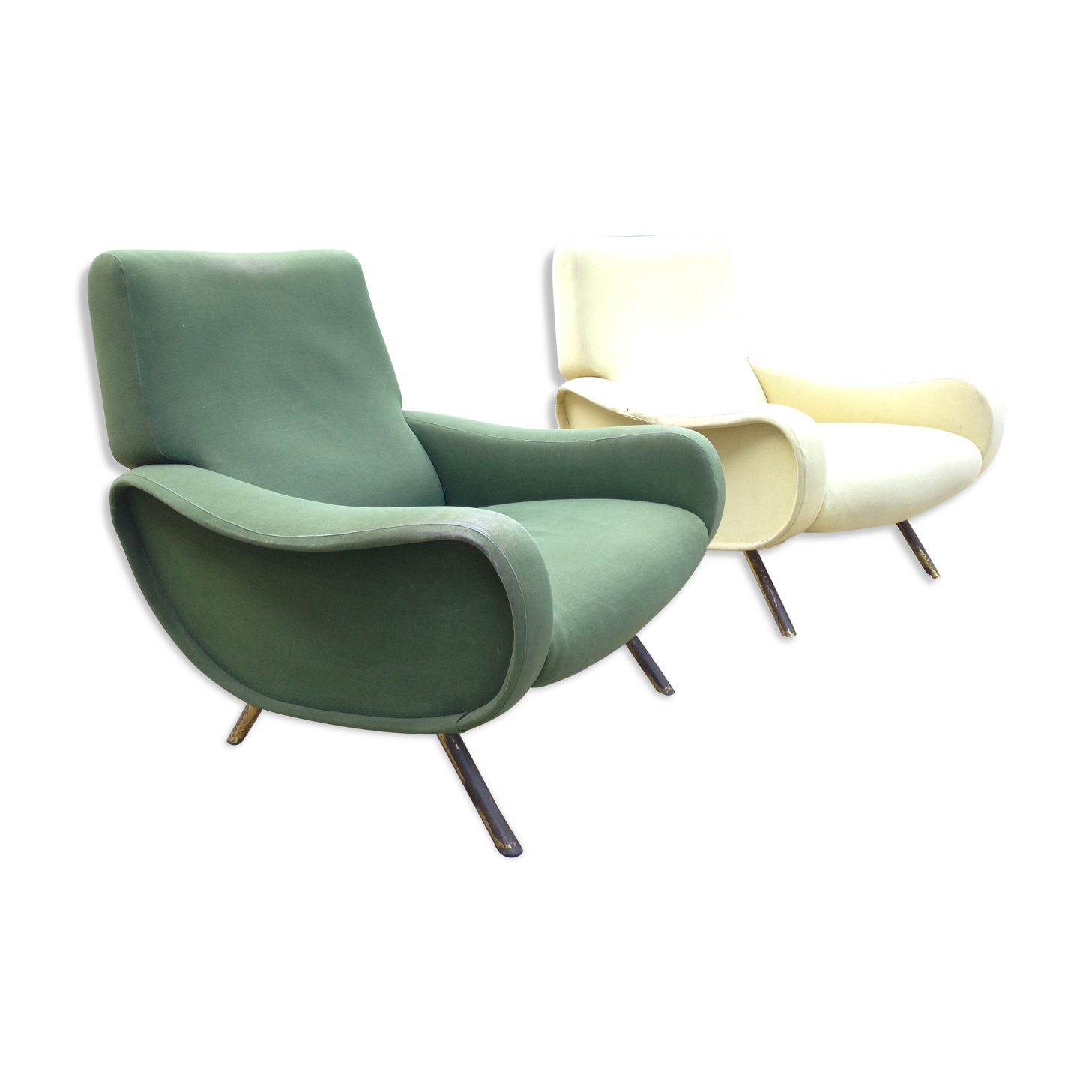 Paire de fauteuils "Lady" Marco Zanuso 1960 vintage Selency