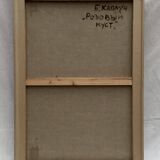 Old oil painting on canvas signed dimensions: height - 83 cm - width - 58.5 cm -