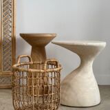 Rattan foot mirror with braces H:2m