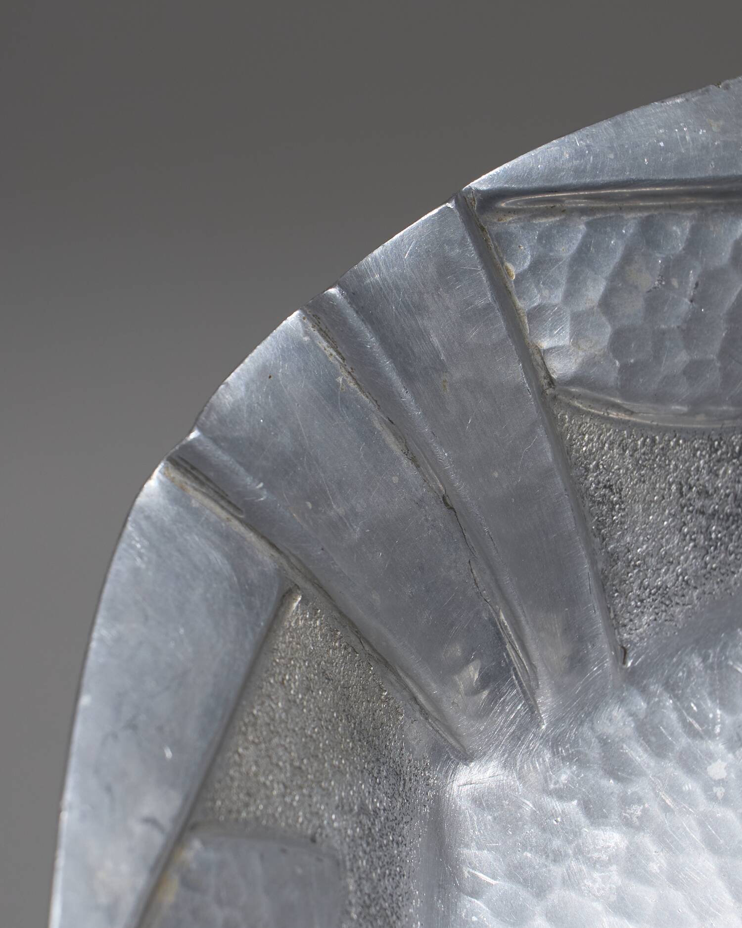 Hammered Pewter Dish, Louis Houzeaux, 1930s