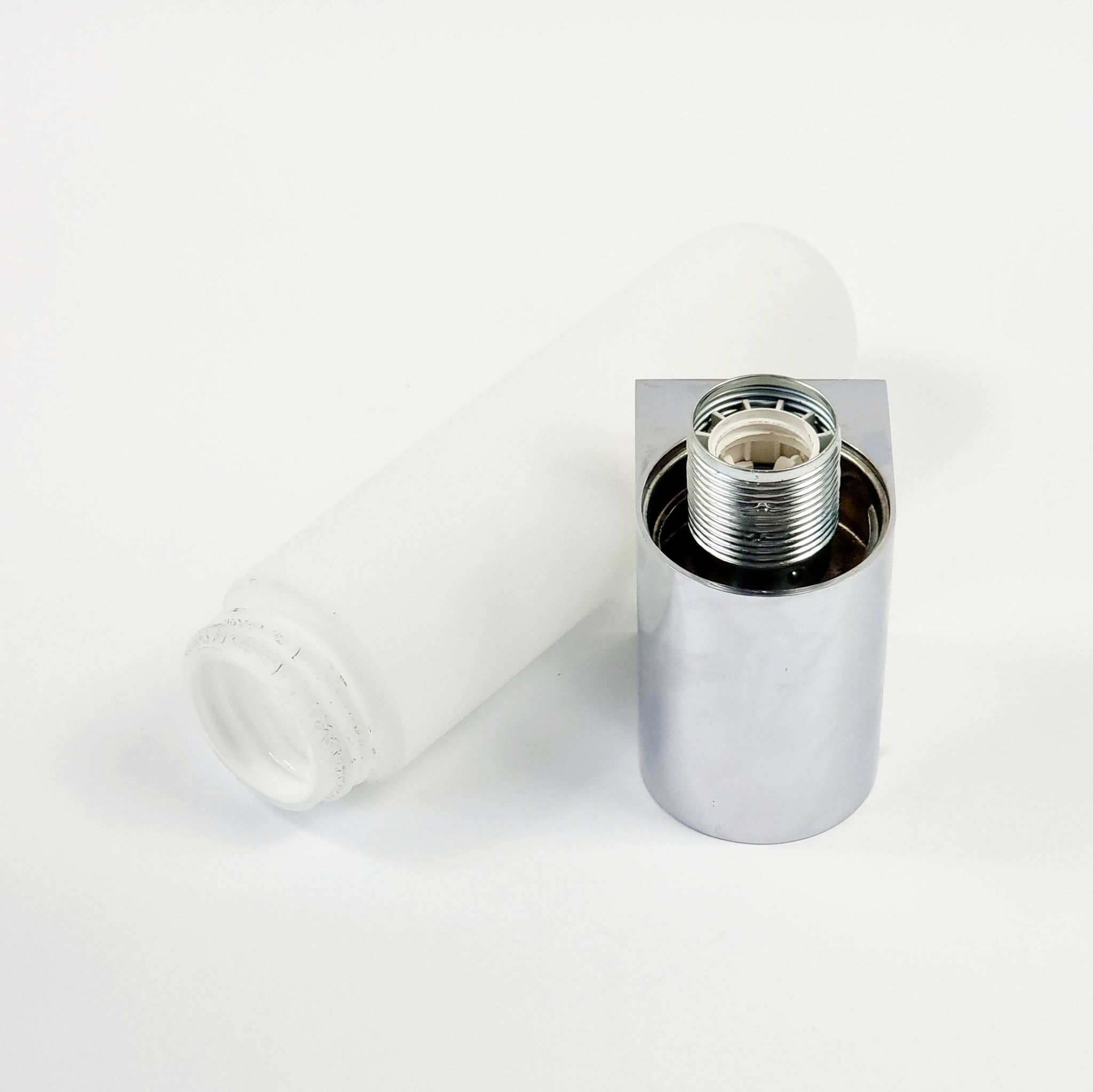 Opal Glass Wall Light from Limburg, Germany, 1970s