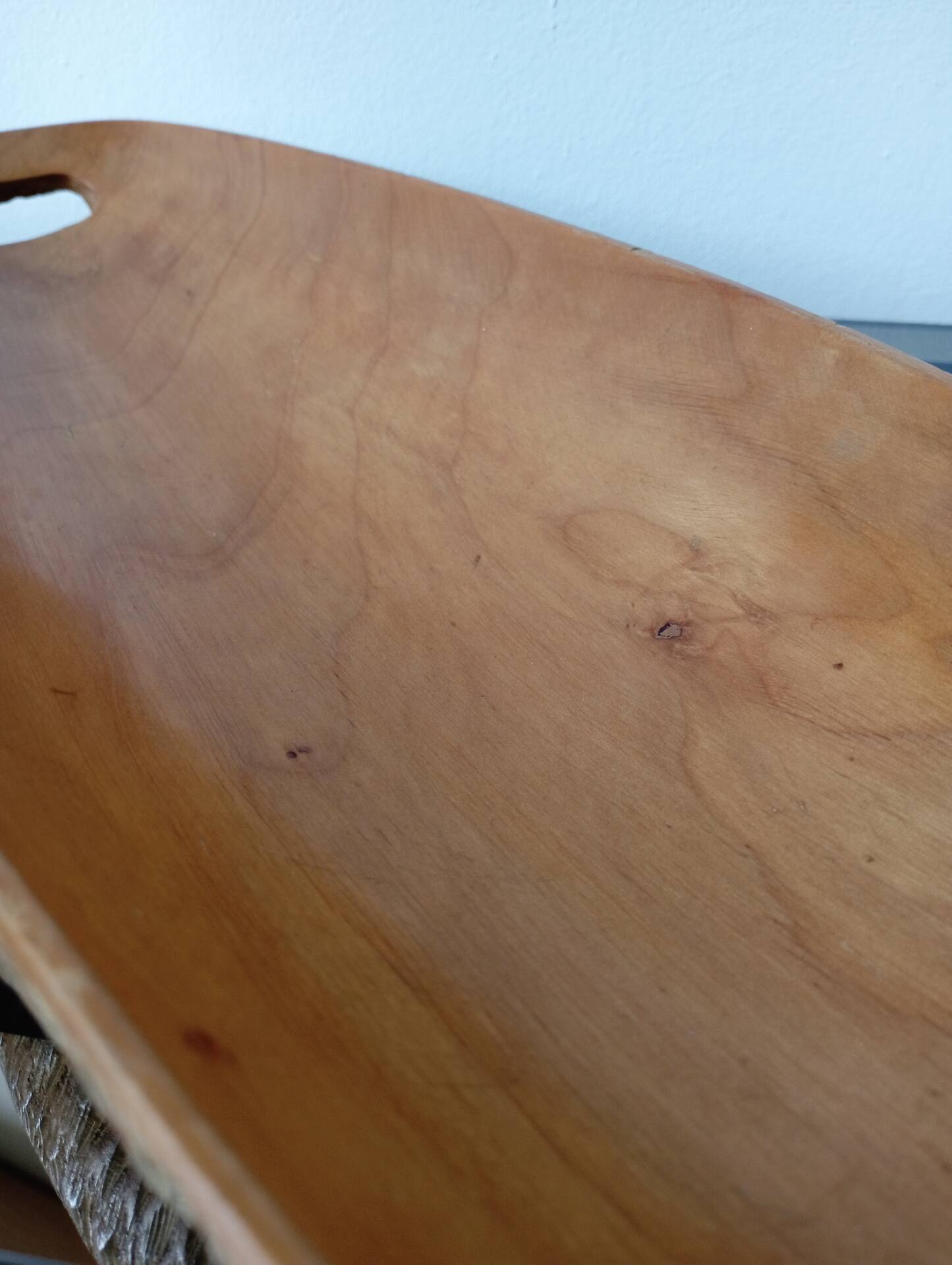 Vintage wooden plate by Aldo Tura for Macabo Italy