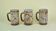 Set de 3 mugs Atelier du Vieux Moulin à décor de quadrillage