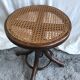 Former tabouret piano thonet by fishel wood curve assise cannée a vintage vis