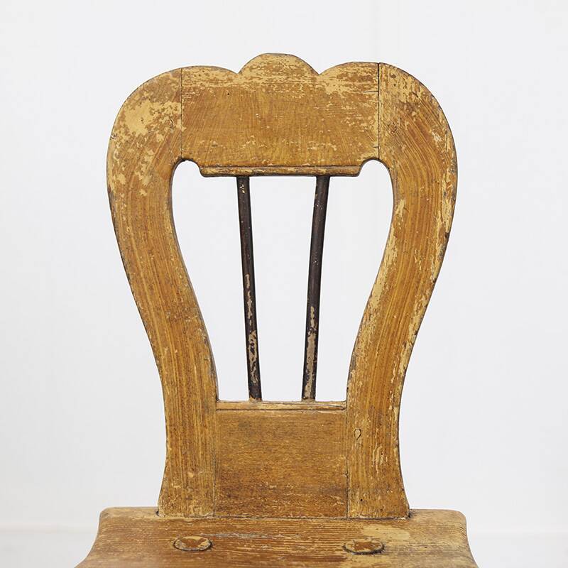 Chaise d'appoint d'art populaire primitif