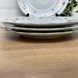 Set of 4 flat porcelain plates