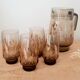 Vintage smoked glass decanter