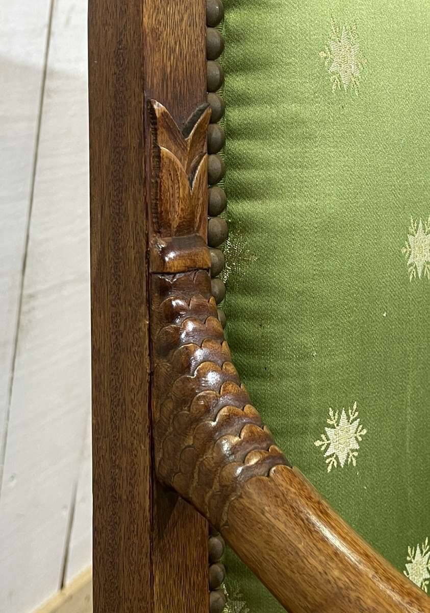 Paire de fauteuils style Empire en acajou, travail des années 50