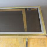 Chrome and gilded console by Romeo Riga around 1970