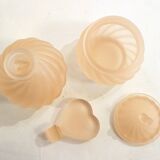 Matte pink toilet set - heart