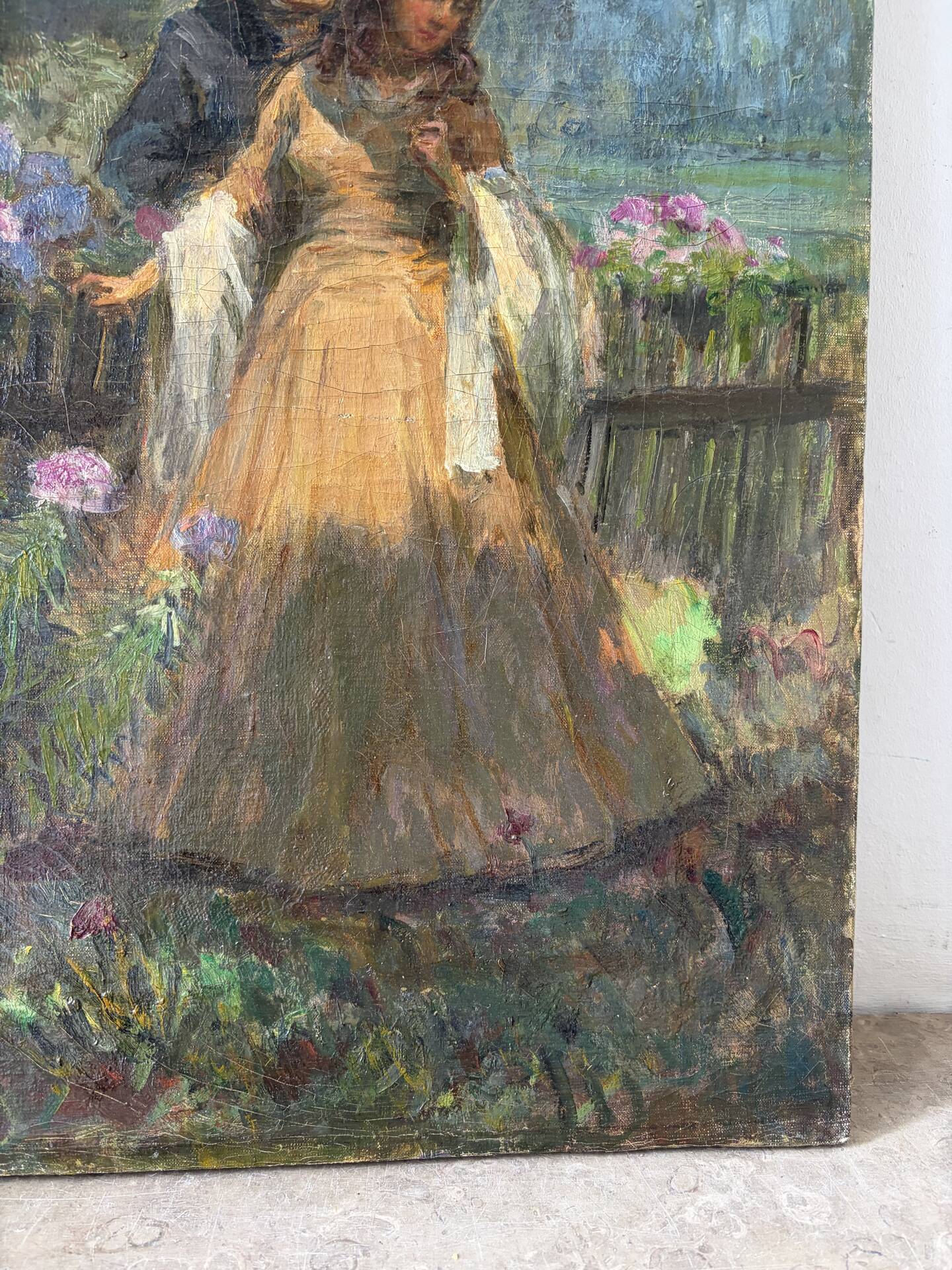 “La proposition”, huile sur toile signée