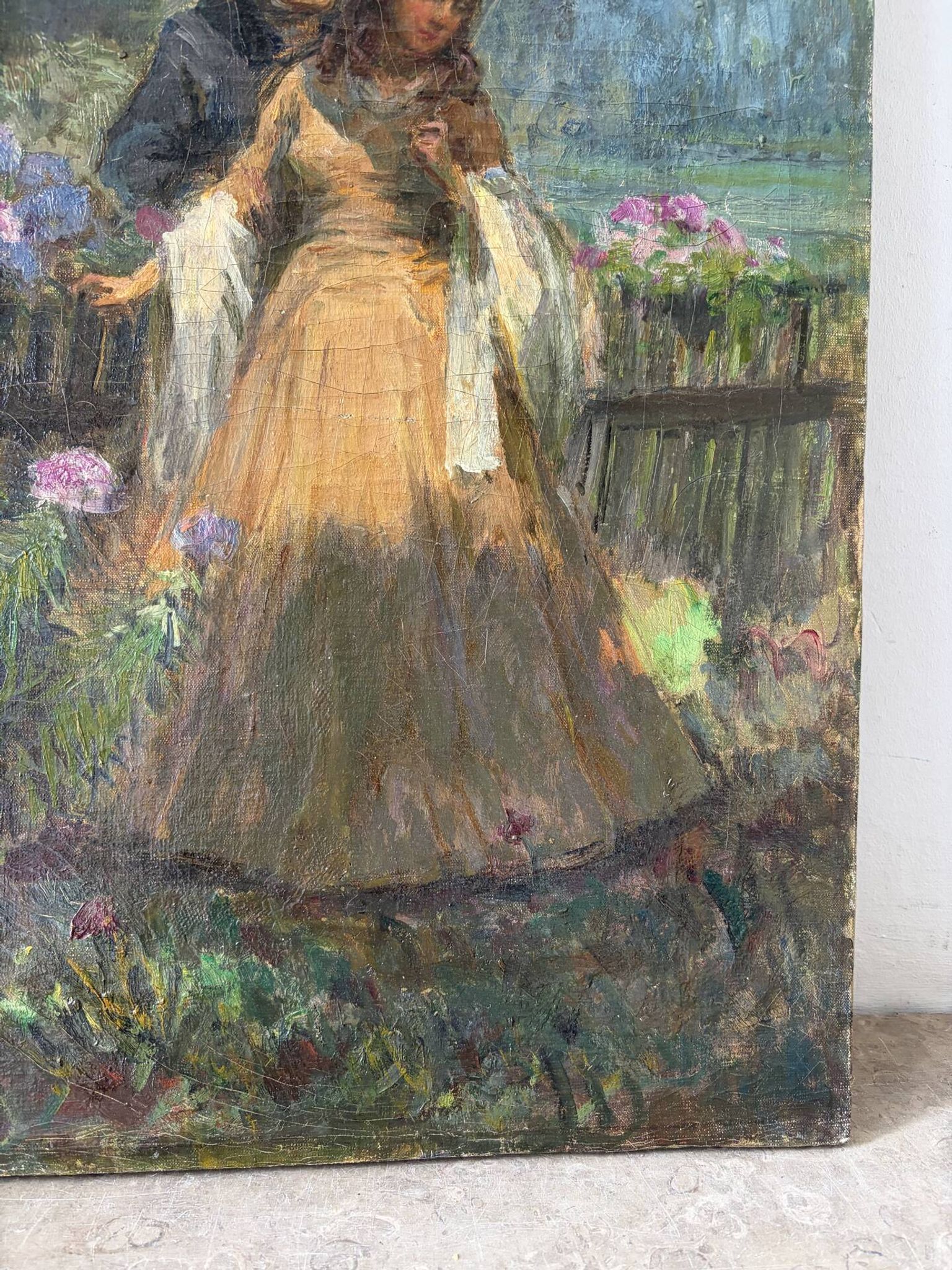 “La proposition”, huile sur toile signée
