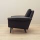Fauteuil en cuir marron, design danois, années 1960, designer : Aage Christiansen.