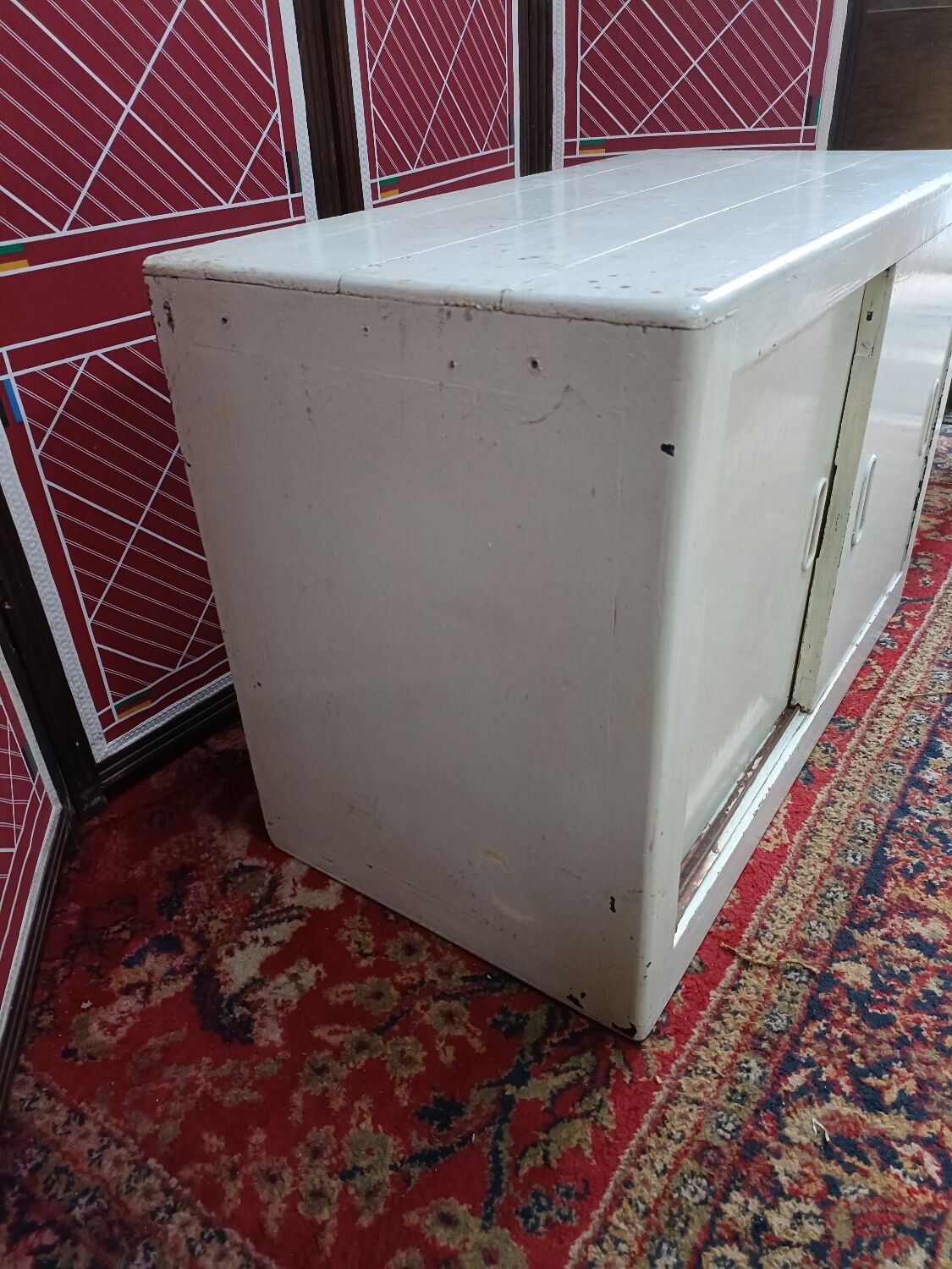 storage cabinet with sliding doors, jam maker