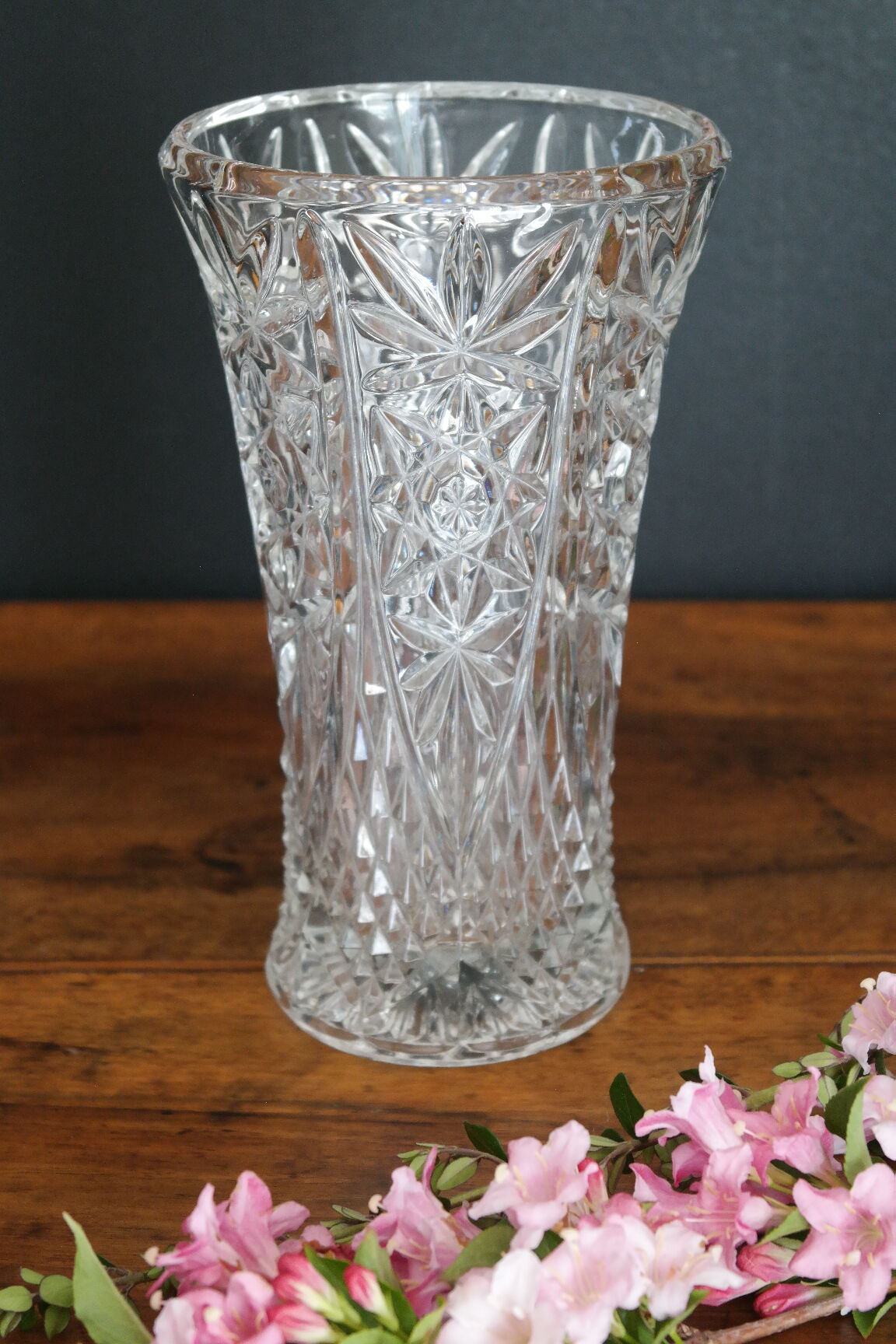 Bohemian crystal vase
