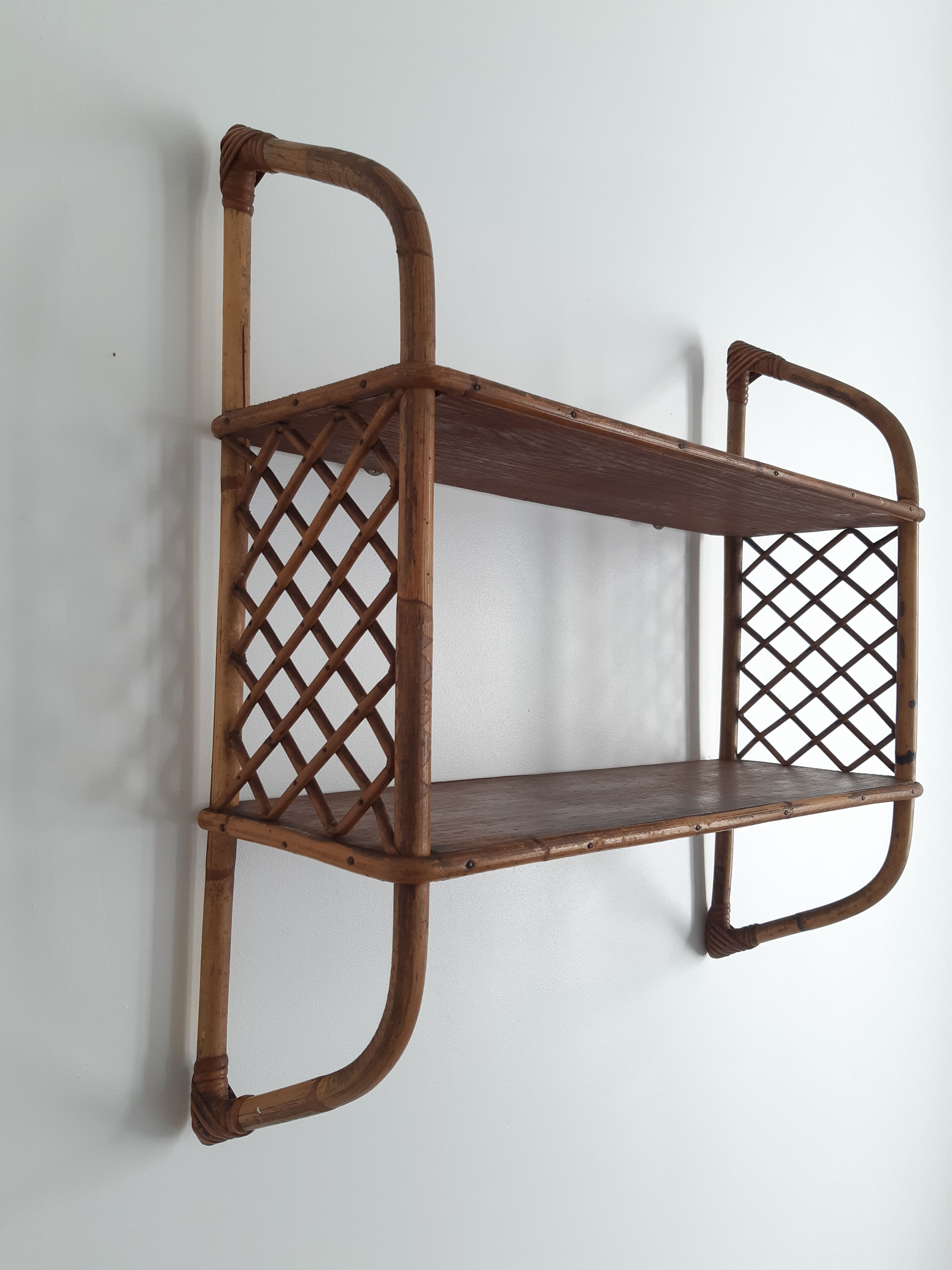 Vintage rattan floor