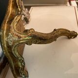 Paire de sellettes bois doré