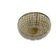 Vintage brass ceiling light/suspension with crystal.