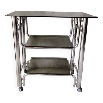 3-tier chrome serving trolley