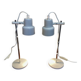 Pair of modular metal lamps Scandinavian design.