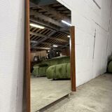 vintage mirror with wood accent