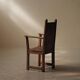 Peasant armchair in solid oak, France, 19th century