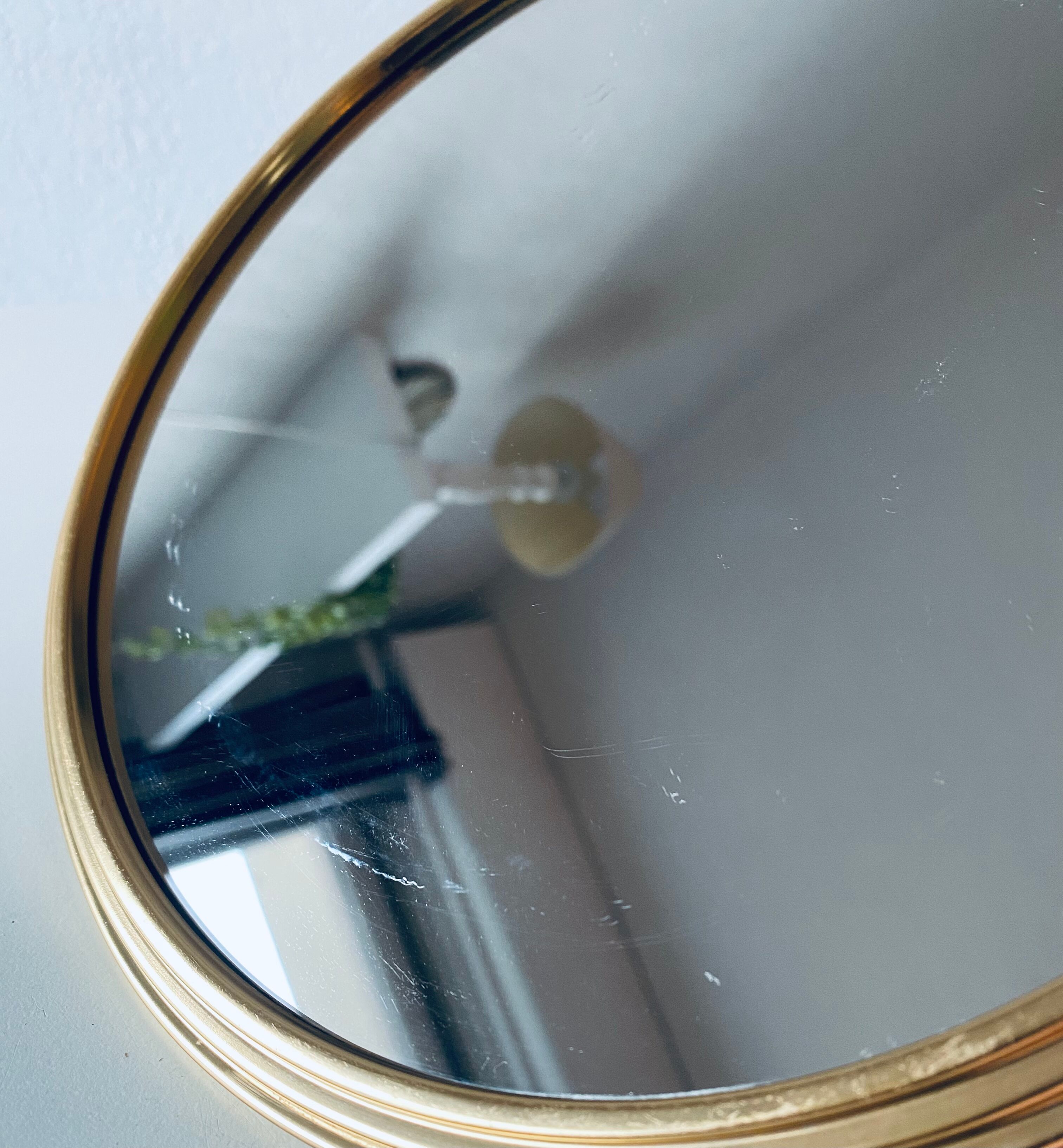 Vintage brass mirror