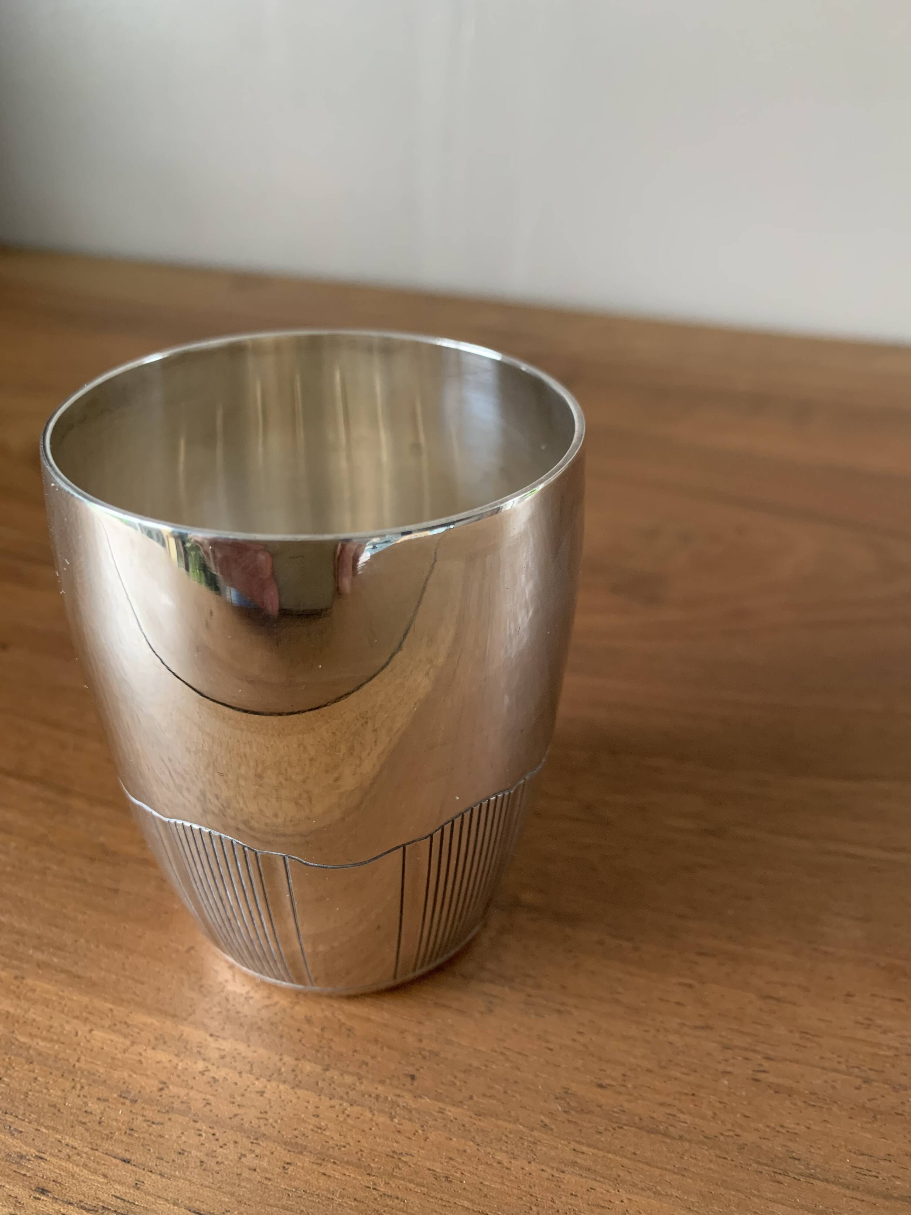 Silver-plated metal cup Boulenger